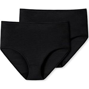 Schiesser Dames Modal Essentials 2PACK Midi Slip ondergoed, zwart, 36