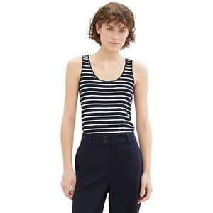 TOM TAILOR Damestop, 12502, gestreept blauw, L