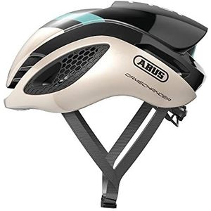 ABUS GameChanger racefietshelm - aerodynamische fietshelm met optimale ventilatie-eigenschappen voor mannen en vrouwen - Goud/Turquoise, maat M