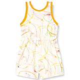 Desigual - Korte Jumpsuit - Mouwloos - Katoen - Kleurrijke Penseelstrekenprint