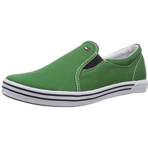 Tommy Hilfiger Slater 2D Lage sneakers voor jongens, Groene Juniper 081, 33 EU