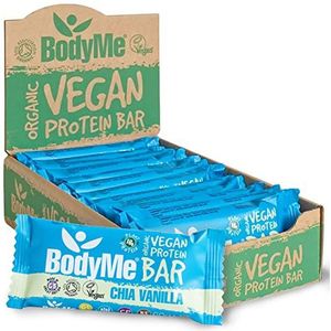 BodyMe BIOLOGISCH Veganistisch Proteine Bar | Rauwe Chia Vanille | 12 x 60g Vegan Protein Bars | 16g Compleet Eiwit | Glutenvrije | 3 Veganistische ProteÃ¯ne | Alle AssentiÃ«le Aminozuren | Eiwitrepen