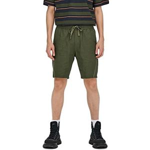 ONLY & SONS Herenshorts, groen (olive night), XS