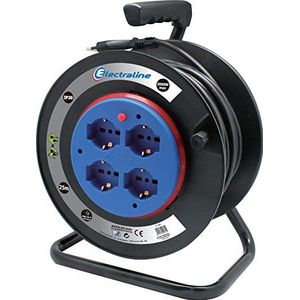 Electraline Stroomverlengkabel met vaste kabelhaspel, 49031
