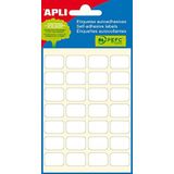 APLI 2670 - Witte etiketten voor mini-zakjes 12,0 x 18,0 mm 6 vellen