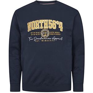 North 56°4 - sweatshirt - 100% katoen - 0580 marineblauw, donkerblauw, XXL grote maten