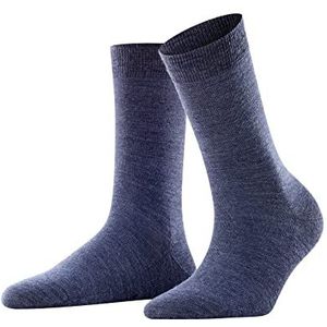 FALKE Dames Sokken Softmerino W SO Wol Katoen eenkleurig 1 Paar, Blauw (Dark Blue Melange 6688), 41-42