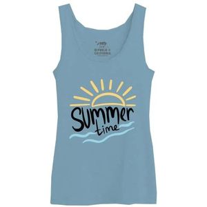 Republic Of California Tanktop voor dames, Blauw, M