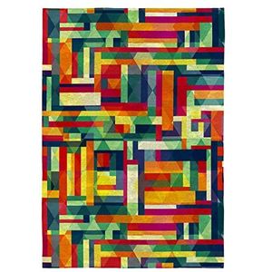Rodier Generiek tapijt voor woonkamer, laagpolig, katoen, 120 x 170 cm, Cromis