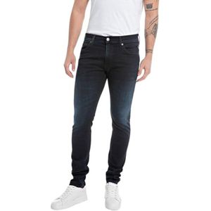 Replay Heren Jeans Jondrill Skinny-Fit Hyperflex van gerecycled materiaal met stretch, donkerblauw 007, 32W / 34L