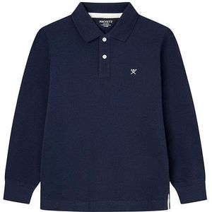 Hackett London Essential Logo poloshirt voor jongens, Blauw (zwart), 7 jaar