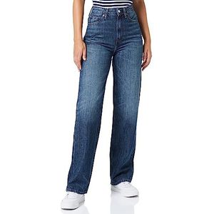 Tommy Hilfiger Dames Jeans Relaxed Rechte Hoge Taille Blauw (Sau), 32W/32L, Denim (Sau), 32W / 32L