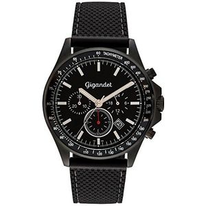 Gigandet Heren analoog Japans kwartsuurwerk horloge met kunststof armband 2VNAG3/009, zwart