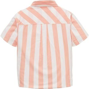 TOM TAILOR jongens kinderhemd, 31751 - Peach White Vertical Stripe, 128 cm