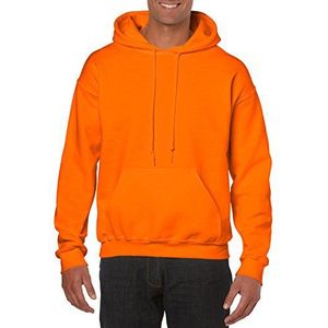 Gildan Fleece sweatshirt met capuchon voor heren, Veiligheid Oranje, XXL