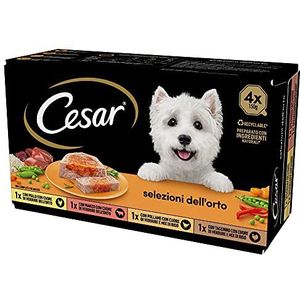 Cesar Selectie Dell'Orto, hondenvoer, gesorteerde selectie, 150 g, 24 schalen - 3600 g