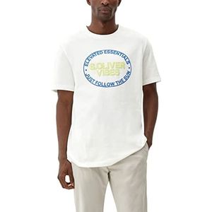 s.Oliver Heren T-shirt met korte mouwen, wit 01d1, S