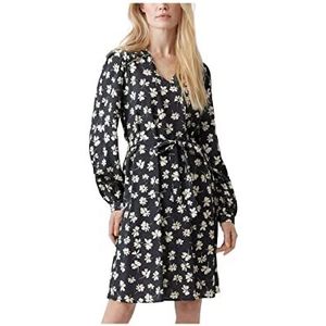 VERO MODA Dames Vmpica L/S V-hals Abk Dress WVN Btq jurk, Zwart/Aop: pica, M