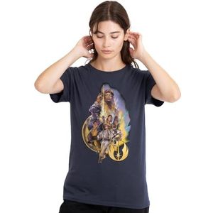 Star Wars The Acolyte High Republic Group poster dames T-shirt, diep marineblauw, klein, Diepe marine, S