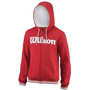 Wilson Heren Hooded Sweatshirt, M TEAM SCRIPT FZ HOODY, Katoen/Polyester