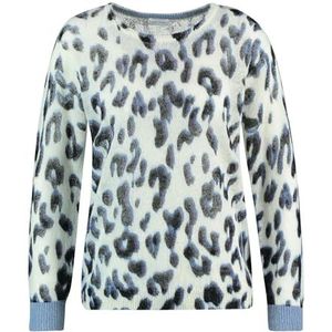 GERRY WEBER - Edition - Damestrui - Beige/Blauw Patroon - 1/1 Mouw