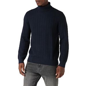 Armani Exchange Heren Cotton Solid Turtle Neck Pullover Sweater, Donkerblauw, XS