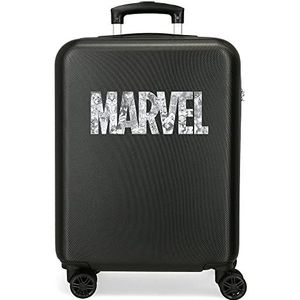 Power Marvel koffer, zwart, 38 x 55 x 20 cm, stijf, ABS, zijdelingse cijfercombinatiesluiting, 34 l, 2 kg, 4 dubbele wielen, handbagage.