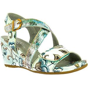 Laura Vita Becnoito 60 plateausandalen voor dames, blauw blauw blauw blauw, 40 EU