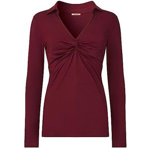 Joe Browns Dames Basic knoop voorkant kraag lange mouw jersey top, rood, 12, Bessen, 38