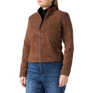 Desigual Womens CHAQ_MAR Faux Leather Jacket, Brown, L