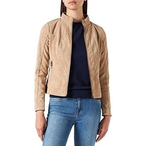 Desigual Womens CHAQ_MAR Faux Leather Jacket, Brown, L
