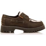 Mustang - Lenox - Loafers - Bruin - Dierenprint - Plat - Veters