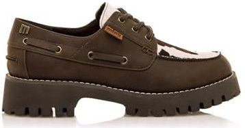 Mustang - Lenox - Loafers - Bruin - Dierenprint - Plat - Veters