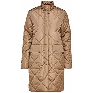 SELECTED FEMME BLACK Dames Slfnaddy Quilted Coat B Noos mantel, caribou, 38