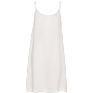 AlexianaPW Dames Relaxed Fit op Knielengte Jurk, Helder Wit, 36