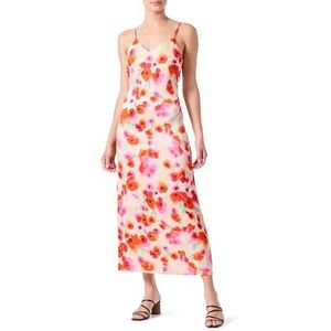 VILA - RAVENNA - Jurk - Crème / Pitaja Roze / Rood / Donkerrood