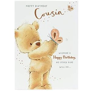 Neef verjaardagskaart - verjaardagskaart neef vrouw - verjaardagskaart voor haar - schattig teddybeer ontwerp