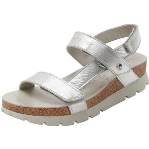 Panama Jack Dames Selma Shine Flat Sandaal, Plata B3, 37 EU, Plata B3, 37 EU