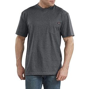 Dickies Heren T-shirt, met Heathered Crew Neck Tee Big, antracietgrijs gemêleerd, L