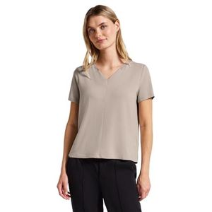 Street One - Dames Shirt - Beige - V-hals