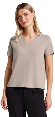 Street One - Dames Shirt - Beige - V-hals