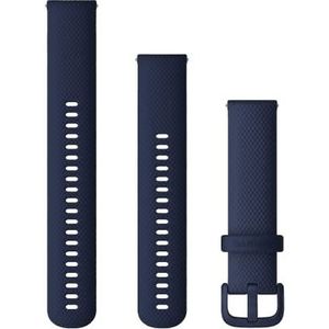 Originele Garmin armband, 20 mm, snelsluiting, siliconen, marineblauw, Marine., 20 mm, Casual