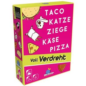 Blue Orange, Taco kat geit kaas pizza: volledig gedraaid, partyspel, kaartspel, 2-8 spelers, vanaf 8+ jaar, 10 minuten, Duits