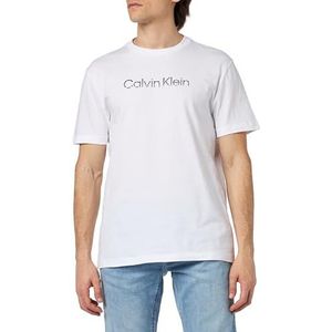 Calvin Klein Heren Degrade Logo T-Shirt S/S, Helder Wit, XXL