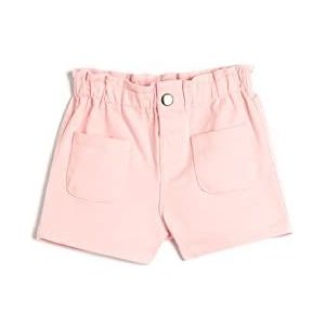 Koton Babyboy Shorts Elastische Tailleband Katoen Snap Button Sluiting, roze (280), 2-3 Jaar