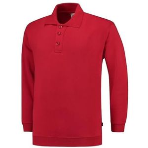 Tricorp 301005 Casual polokraag en tailleband sweatshirt, 60% gekamd katoen/40% polyester, 280 g/m², rood, maat 4XL