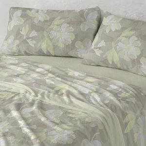 Burrito Blanco Beddengoed van Coralina-stof, bed van 150 tot 160 cm (+ beschikbare maten), design 986, limoenkleur (150-160 x 190/200 cm)