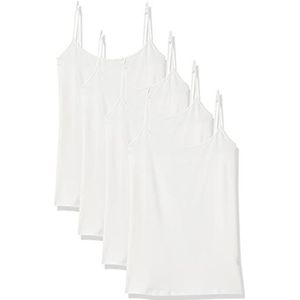 Amazon Essentials Women's Hemd met slanke pasvorm, Pack of 4, Wit, M