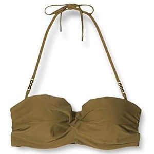 Calvin Klein Vrouwen Front Twist Gestructureerde Bandeau Bikini Top, Groen (Militaire Olijf 302), 70C