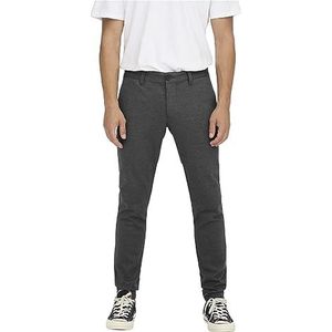 ONLY & SONS Heren chinobroek ONSMARK 2911 - slim fit - zwart W28-W38 Stretch, zwart, 32W / 34L